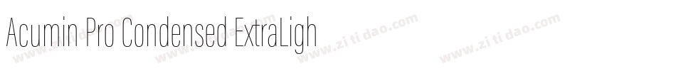 Acumin Pro Condensed ExtraLight字体转换